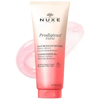 NUXE Prodigieux Floral Scented Body Wash for All Skin Types, 6.7 Fl Oz