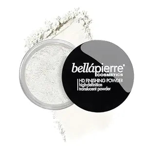 Bellapierre HD Finishing Powder Translucent ��� Mica-Based Mattifying Setting Powder, Silky Shine-Free Finish, Lightweight Baking Powder, Non-Toxic & Paraben-Free �ï¿