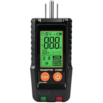 Outlet Tester, GFCI Tester Electrical Circuit Tracer, Wire Break Detector, Receptacle Socket Wiring Fault Analyzer, Voltage Tester for 90-250V,45-65Hz Standard AC Outlets
