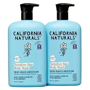 California Naturals Sensitive Skin Body Wash, Gentle Body Wash with Aloe, Chamomile & Oat, Soothing Daily Skin Care, Vegan, Cruelty, Paraben & Sulfate Free, 16.5 oz 2 Pack