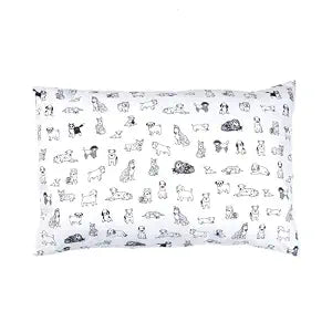 Kids Rule 3 Piece Sheet Set Dog Sketch Style, Twin Size