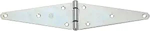 National Hardware N128-157 Heavy Duty Strap Hinge, 8 in, Zinc Plated Steel