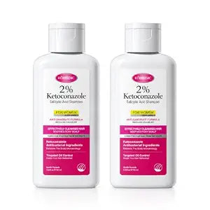 KORMESIC 2% Ketoconazole Shampoo for Women, Salicylic Acid Anti Dandruff Shampoo, Itchy Flaky Scalp Treatment, Oil Control, Soothes Irritated Scalp with Centella Asiatica Extract