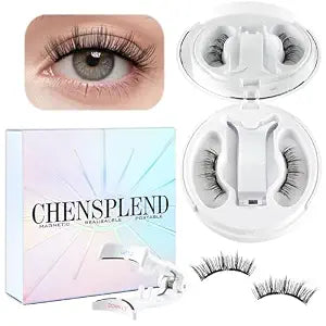 Upgrade Magnetic Eyelashes with Applicator - Lightweight & Delicate Style, Natural Flawless Look, Glue-Free & Non-Irritating, Soft Reusable Set, Easy to Wear/Remove (Z02)