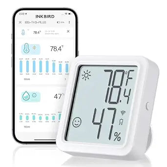 INKBIRD WiFi Hygrometer IBS-TH3-PLUS Temp Humidity Sensor with Display