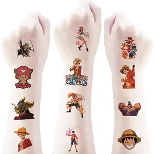 20pcs One Piece Temporary Tattoos for Teens Birthday Party Supplies, Party Favors Fake Tattoos Stickers,Birthday Decorations Party Game Activities Reward Gifts (3)