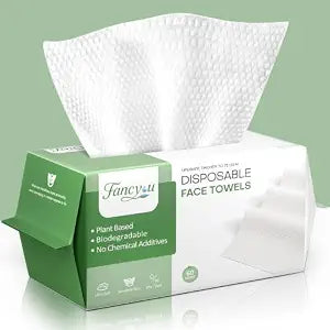 Disposable Face Towel Facial Towels Clean Towel 60 Count 2X Thick