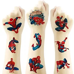 20 Sheets Spider-Man Temporary Tattoos, Birthday Party Favors, Cartoon Decoration Sticker Gifts for Home Activity Carnival Christmas Rewards (Spider)