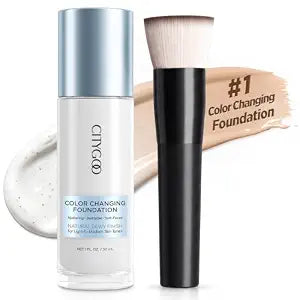 Color Changing Foundation for Mature Skin: Self-Adjusting Light-to-Medium Coverage ��������� 12-Hour Hydrating Wear ��������� Soft