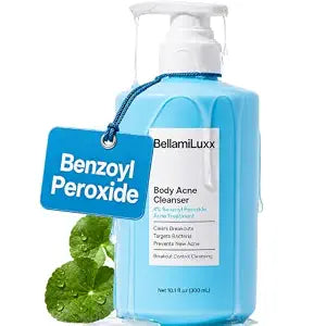 BellamiLuxx Benzoyl Peroxide Body Acne Wash: Body Acne Treatment Wash for Acne on Back, Chest, Butt & Folliculitis-Prone Skin ��� Helps Clear Breakouts, Targets Acne-Triggers & Prevents New Breakouts