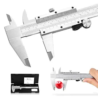 HARDELL Vernier Caliper, Slide Roller Calipers, 6-in Caliper Measuring Tool