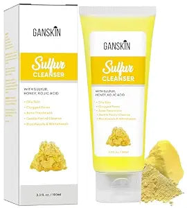 Sulfur Soap – Sulfur Face & Body Wash – Sulphur Exfoliating Facial Cleanser Absorbs Excess Oil, Reduces the Look of Breakouts & Cleanses Skin – Natural Oily & Blemish-Prone Skin Care