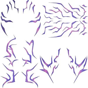Purple Ombre Temporary Tattoos ��������� Realistic Waterproof Body Art for Cosplay, Hal