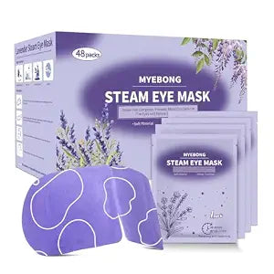 48 Packs Steam Eye Mask Disposable Heated Eye Mask for Dry Eyes, Lavender