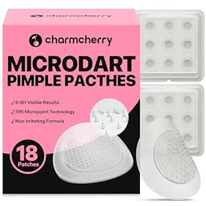 Pimple Patches for Face (18 Count), Microdart Acne Patches, Hydrocolloid Blemish Spot with Salicylic Acid, Fast-Acting for Early Stage Deep Pimples, Zits, Breakouts & Cystic Acne