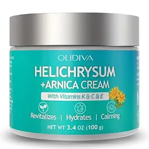 Arnica Bruise Cream | Extra Strength Arnica Cream for Bruises, Mature & Thin Skin with Helichrysum, Vitamins K, C & E | Soothes, Restores & Strengthens Skin Barrier for Adult & Senior - 3.4oz