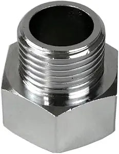 Toilet Fill Valve Pipe Adapter, Chrome Brass Pipe Fitting Connector BSP G1/2" to 7/8" US Bathroom Bidet Adapter Diverter Water Valve Accessory (7/8 Female x G1/2 Male)