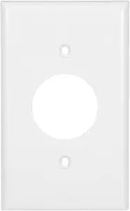 Piriuuo Round White Outlet Cover Plate, Single Outlet Plug Covers 4.53" X 2.76" Receptacle Cover with Two Screws, 220v