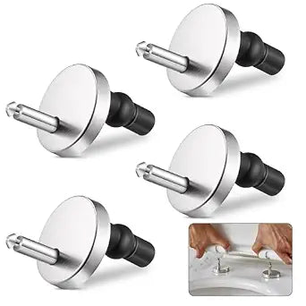 Supkiir 4Pcs Toilet Seat Bolts and Screws, Quick Release Top Hinge Fixings, Expanding Rubber Top Nuts Screws, Easy to Install Universal Toilet Seat Replacement Parts Kit for Home Bathroom