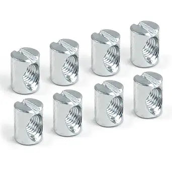 Replacement Screws Cross Dowel Barrel Nuts M6 10 * 13mm, Slotted Cross Dowel Barrel Nut, Compatible with IKEA Part 100514 (SUNDVIK, MYDAL, HASSELVIKA) Furniture Assembly (Pack of 8)