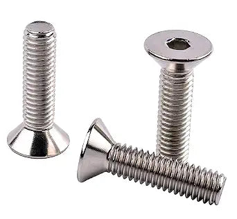 5/16-18 x 2" Flat Head Countersunk Screws Hex Socket Cap Bolts, 304 Stainless Steel 18-8, Full Machine Thread, Pack of 15