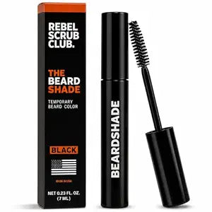 Temporary Beard Color for Men, Black Brush-On Gray & Mustache Coverage