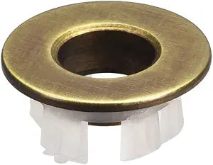 uxcell Sink Basin Trim Overflow Cover Copper Insert in Hole Round Caps Brass Tone