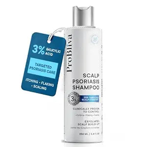 ProBliva Psoriasis Shampoo: Scalp Shampoo for Psoriasis, Seborrheic Dermatitis & Dandruff with 3% Salicylic Acid - Helps Relieve Itching, Flaking, Scaling & Buildup - Scalp Treatment, 8.4 fl.oz