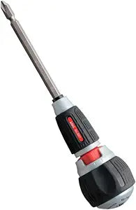 ANEX Quick Ball 72 No. 397-D Ratchet Screwdriver, Replaceable Type, Turn Left & Right, Easy To Operate With One Finger To Lock Positive, Negative, Replacement, Allidora, Electrical Work