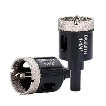 1-1/4" Diamond Hole-Saw Bits with Pilot Drill Bit - 1.25" Diamond Tipped Tile Hole Saws with Guiding Bit for Accurate Drilling Porcelain Tile Ceramic Pottery Granite Stone Glass Bottles 32mm