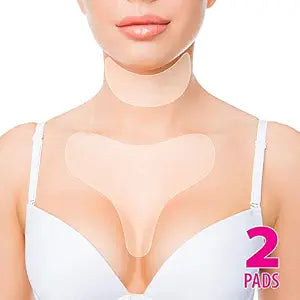 Anti Wrinkle Chest Silicone Pad, Resuable and 100% Medical Grade Décolleté Anti Wrinkle Patches, Smooth Your Skin Set of 2