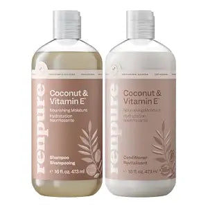 Renpure Coconut & Vitamin E Nourishing Shampoo & Conditioner Set, 2x16oz