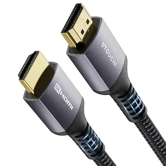 Stouchi 8K HDMI Cables 2ft 48Gbps, Ultra High Speed HDMI FRL Braided Cord, 8K@60Hz 4K@120Hz 144Hz, eARC, HDCP 2.2 & 2.3, SBTM HDR 10+ Compatible with Roku TV/PS5/HDTV/Blu-ray