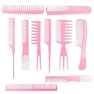 10 Pcs Professional Styling Comb Set - Coarse and Fine Toothed Pick Combs for Hairstyling
