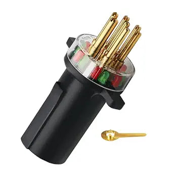 7-Way Round Pin Tractor Plug Tester,7865L Trailer Light Tester for Testing Turn Signals,Hazard Lights, Brake Lights and MoreMaking Troubleshooting Electrical Issues Quick and Straightforward