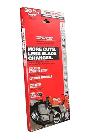 for Milwaukee 48-39-0631 30-9/16"" 12/14 TPI Compact Metal Band Saw Blade 3 Pack