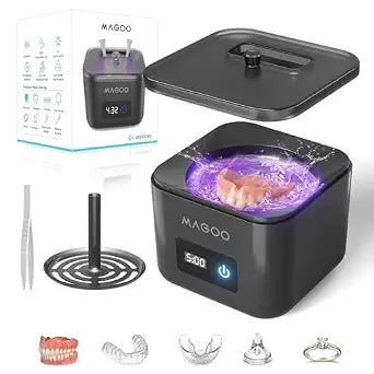 Ultrasonic Retainer Cleaner Machine for Dentures Aligners Mouth Guards