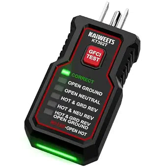 KAIWEETS GFCI Outlet Tester Plug in, Dual-Sided LED for AC 120V