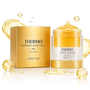 Thermo Firming Gold Gel for Body, Skin Firming Body Gel with Golden Gel Texture, Smoothing Massage Cream for Thighs, Belly, Arms & Legs, Moisturizing Body Care Formula for Fuller-Looking Skin