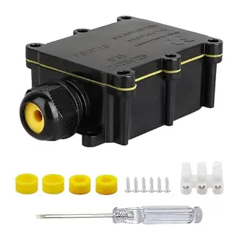 Helunsi IP68 Waterproof External Junction Box, 2 Way Outdoor Junction Box