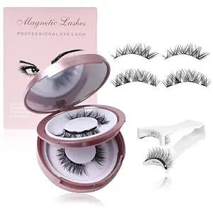 Hunnyfit Magnetic Lashes, 2026 New Magnetic Eyelashes with Applicator Natural Look, Reusable Glue-free False Eyelashes Series (B, Girls Series(EA05+EA03))