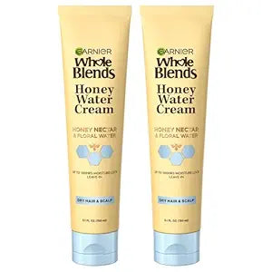 Garnier Whole Blends Honey Water Cream, 100 Hours Moisture Lock, Dry Hair, Scalp, Honey Nectar and Floral Water, Pack of 2