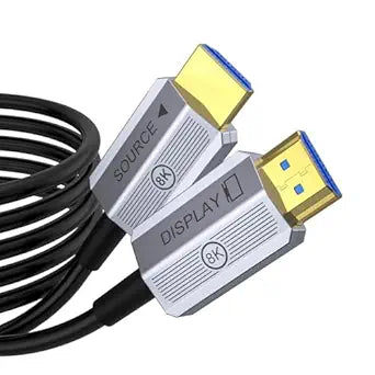 8K Fiber Optic HDMI Cable 30ft, 48Gbps Long HDMI 2.1 Cable 8K@60Hz/4K@120Hz, Ultra HD HDR, eARC, Directional (Source to Display), for PS5 4 3/Xbox/TV/Monitor/Laptop/Projector/Blu-ray