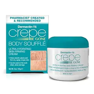 Dermactin Crepe Be Gone Body Souffle - Classic 3 ounce - Ultra Hydrating Crepe Skin Firming Cream for Neck,Chest, Arms & Legs