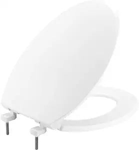 BEMIS 7600T Commercial Heavy Duty Closed Front Toilet Seat with Cover, Industrial Seat with Secure Installation, Elongated, White