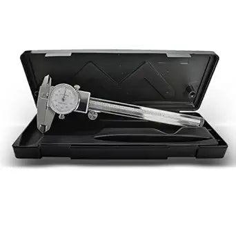 findmall 6" Dial Caliper 0.001 Stainless Steel Caliper Measuring Tool 4-Way Measurement with Plastic Case