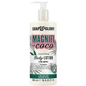 Soap & Glory Magnifi-Coco Body Lotion for Women - Coconut Scented Lotion for Dry Skin with Almond Oil, Shea Butter & Vitamin A - Vegan Body Moisturizer (16.9 fl oz)