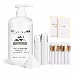 500ml Lash Shampoo Bulk Refill, Unscented Non-Irritating Eyelash Cleanser
