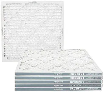 Amazon Basics 20x20x1 Air Filter 6-Pack, MERV 11 AC Furnace Filters, Dust, Pet, Allergen Control , Electrostatic (Actual Size: 19.75 x 19.75 x .75)
