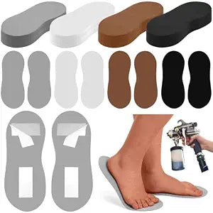 Suhine 40 Pairs Spray Tan Feet Pads Bulk, Dark Color